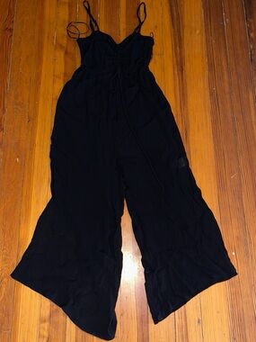 O'Neill Black Wide-Leg Spaghetti Strap Jumpsuit